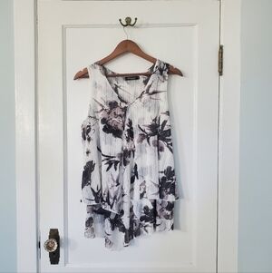Papa Vancouver Sleeveless Top – Size XL – White/Black/Grey